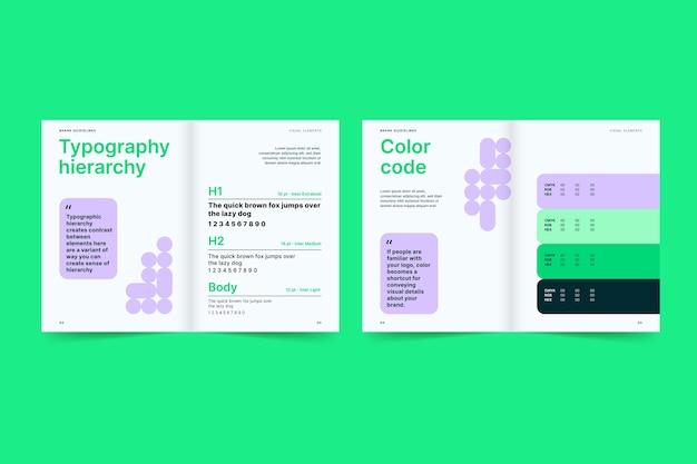 Vector gradient brand manual presentation