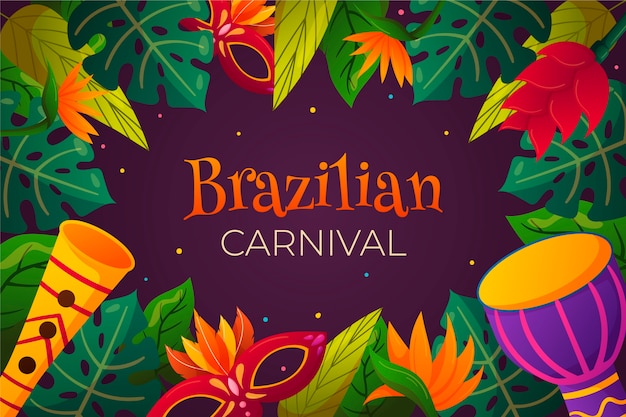 Vector gradient brazilian carnival background