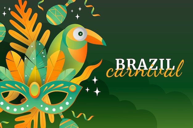그라디언트 브라질 카니발 축하 배경