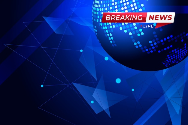 Vector gradient breaking news background