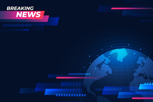 Vector gradient breaking news background