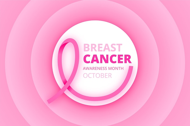 Vector gradient breast cancer awareness month background