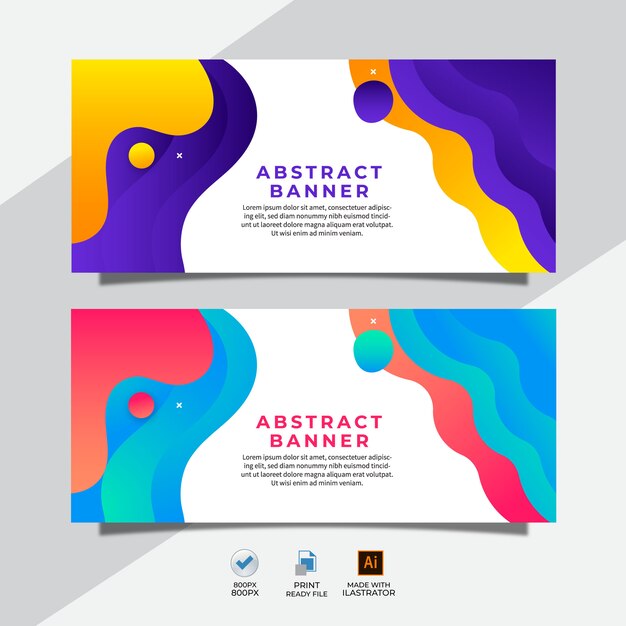 Gradient business banners