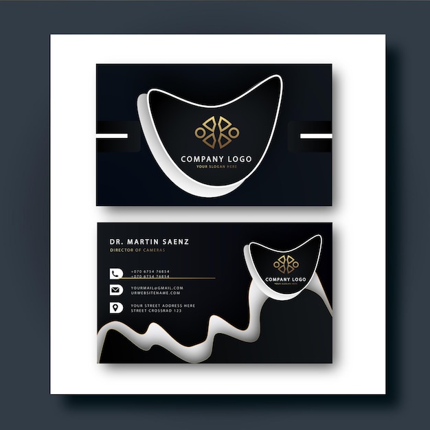 Gradient Business card template mordern visiting card design