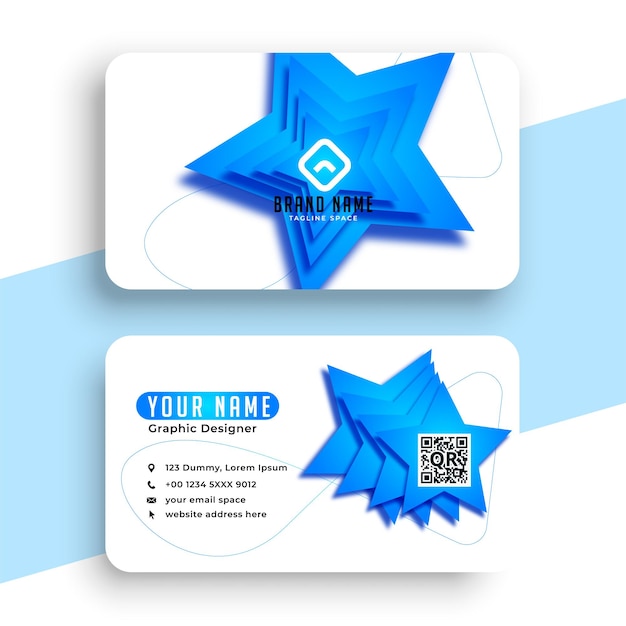 Gradient business card template mordern visiting card design