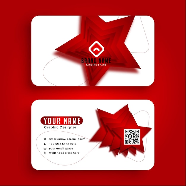 Gradient business card template mordern visiting card design