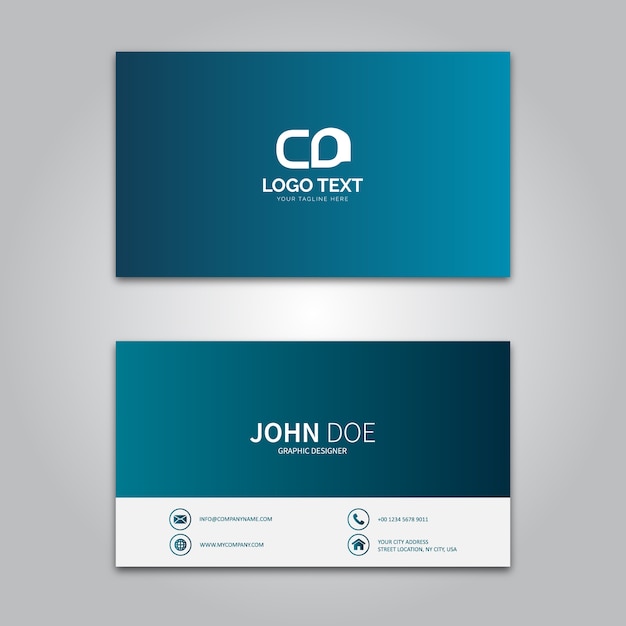 Gradient business card template