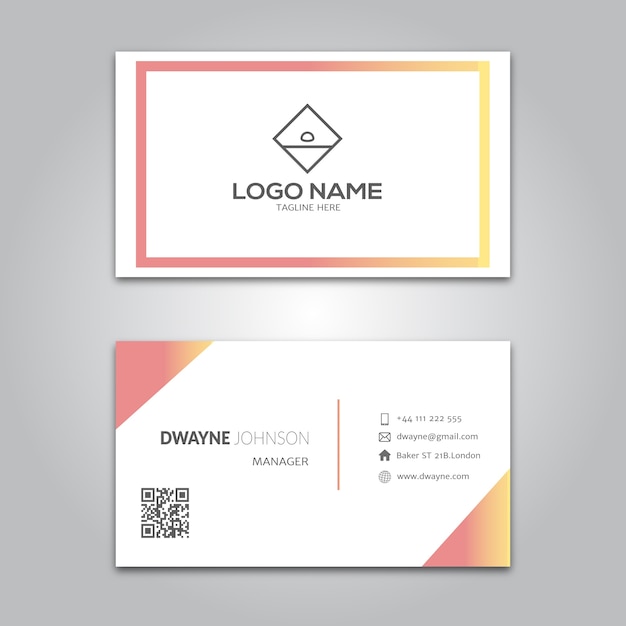 Gradient business card template