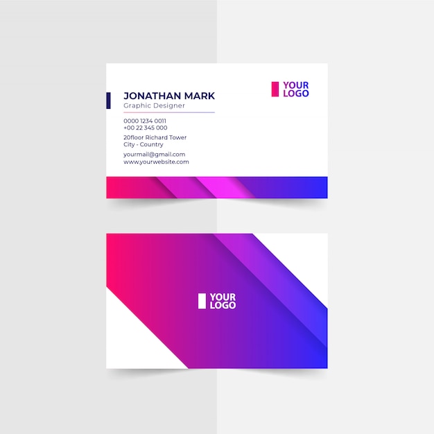 Vector gradient business card