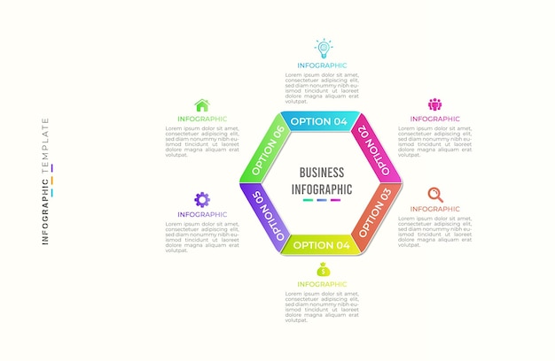 Gradient business infographic diagram presentation element