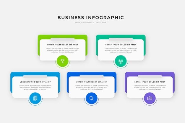 Gradient business infographics