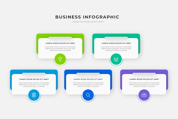 Infografica aziendale gradiente