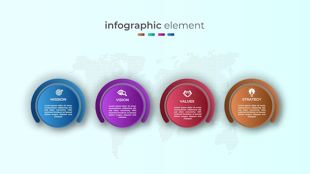 Gradient business timeline infographic idea with four option