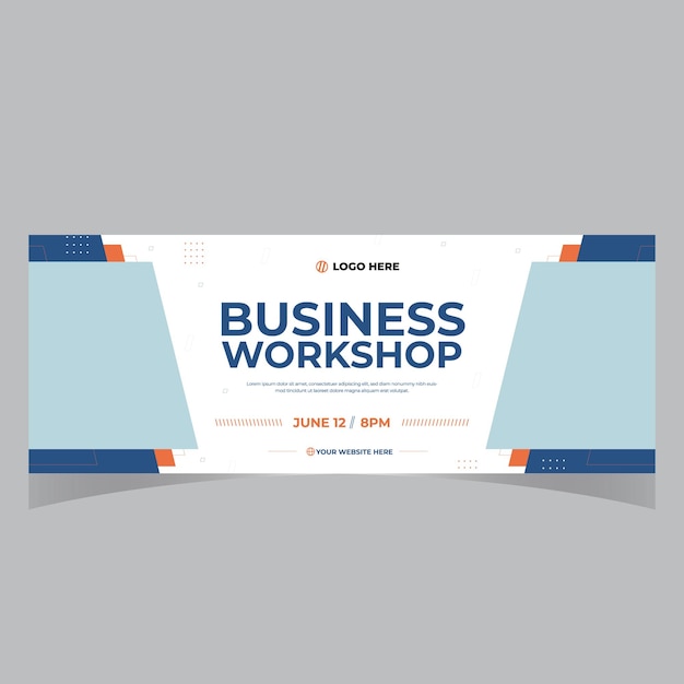 gradient business workshop Facebook Cover bannertemplate
