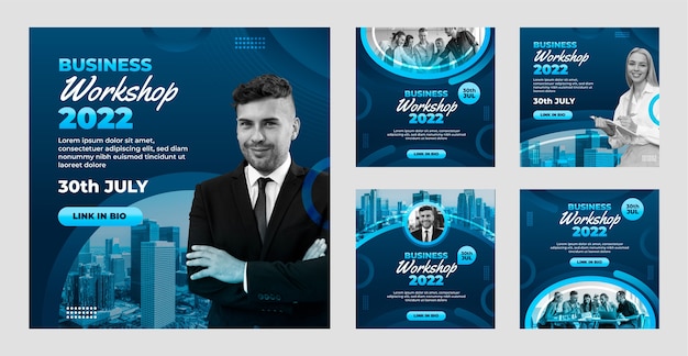 ベクトル グラデーションビジネスワークショップのinstagramの投稿
