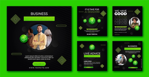gradient business workshop instagram posts