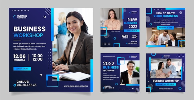 Gradient  business workshop template design