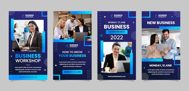 Vector gradient  business workshop template design