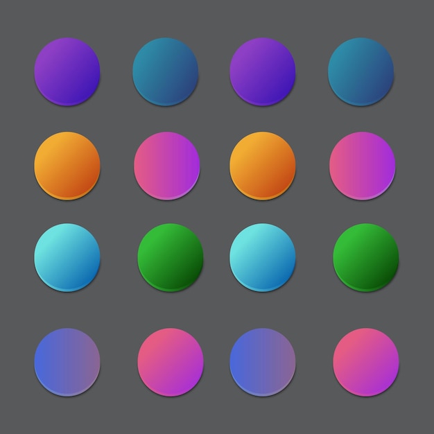 Gradient button with colorful