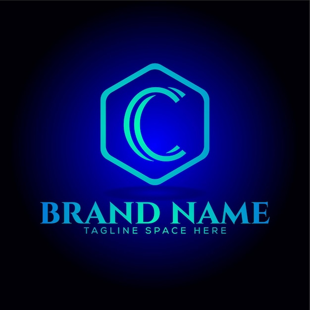 Gradient c logo sjabloonverzameling