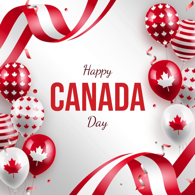 Vector gradient canada day illustration