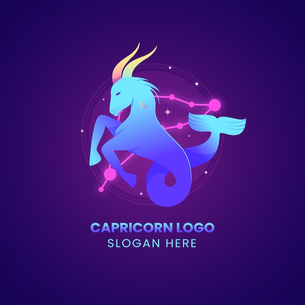 Gradient capricorn logo template
