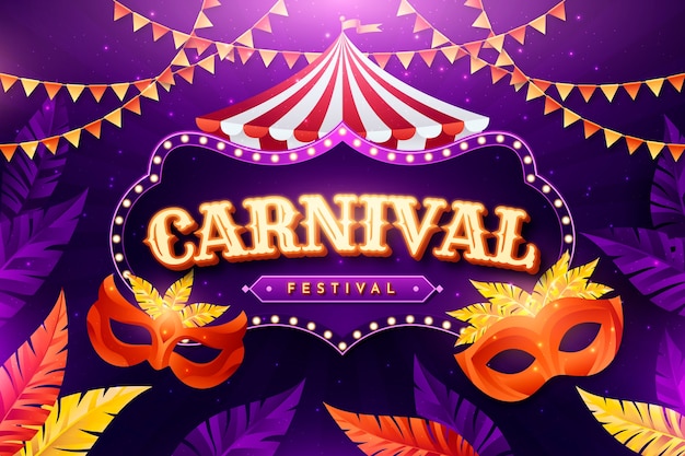 Vector gradient carnival background