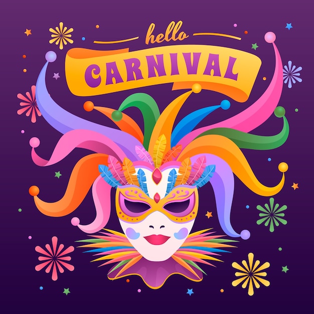 Vector gradient carnival party illustration