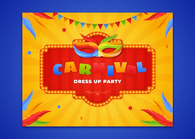 Vector gradient carnival photocall template