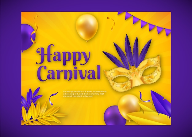 Vector gradient carnival photocall template