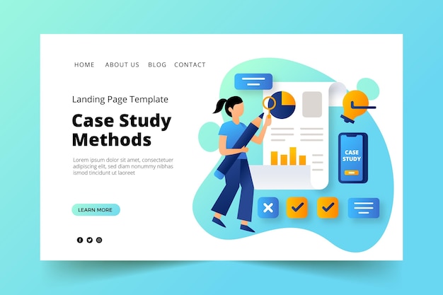 Vector gradient case study landing page