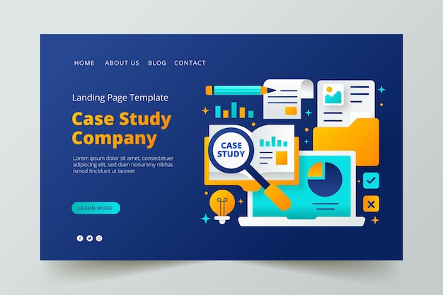 Gradient case study landing page