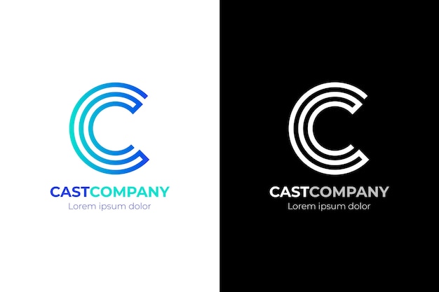 Vector gradient cc logo template