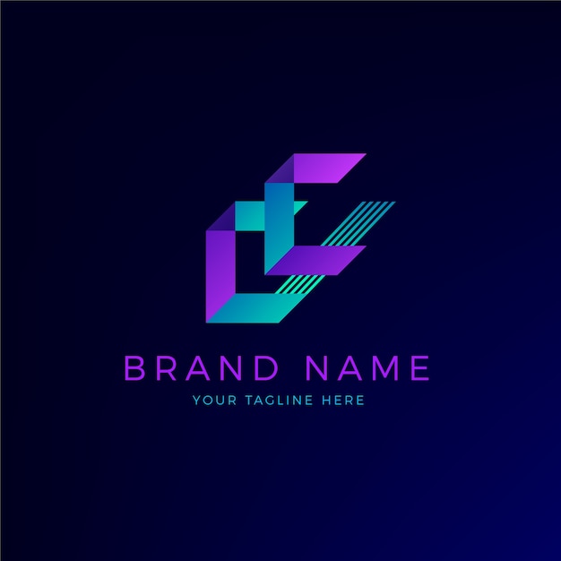 Gradient cc logo template