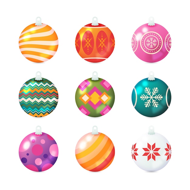 Gradient christmas ball ornaments collection