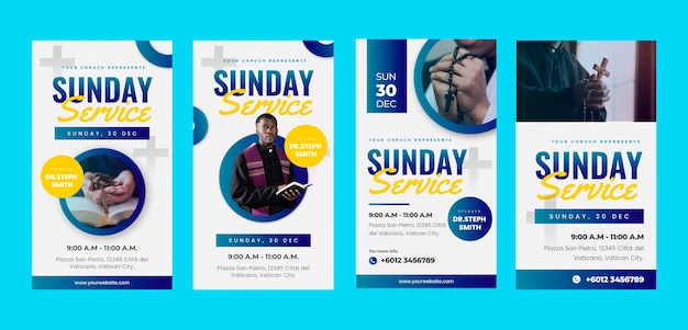 Vector gradient church  template design