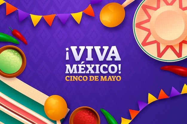 Gradient cinco de mayo background