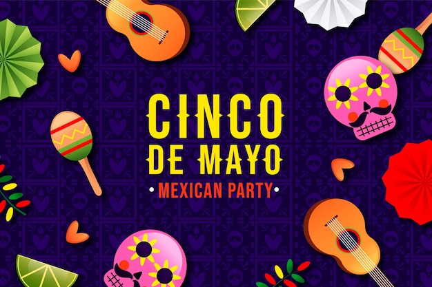 Gradient cinco de mayo background