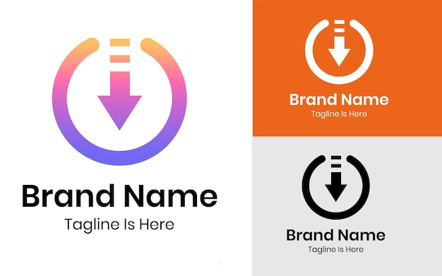 gradient circle arrow icon download logo