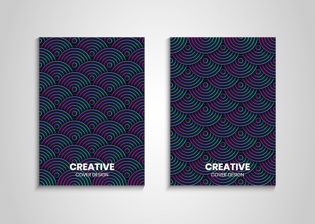 Gradient Circles Decoration Cover Design, Modern Cover Background With Gradient Circles