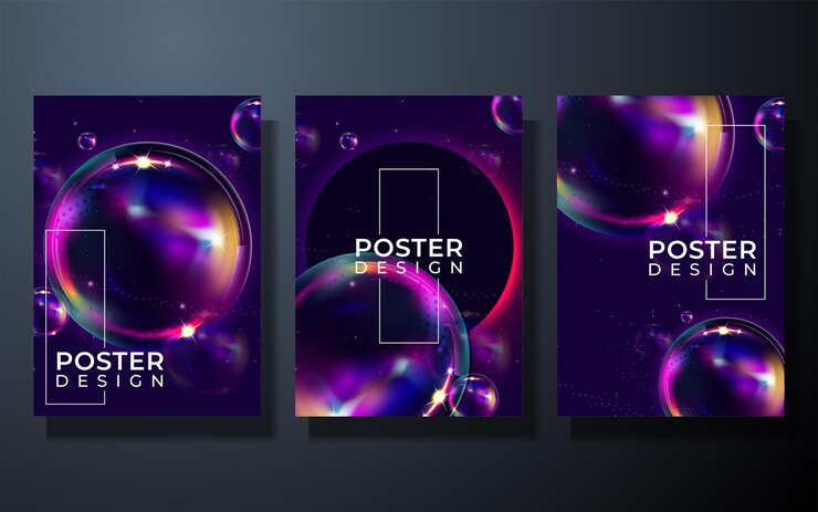 Gradient color abstract background cover design
