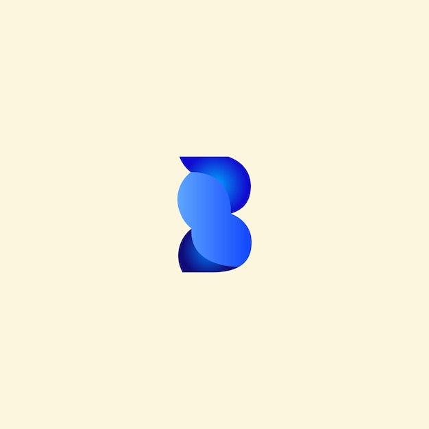 Vector gradient color b logo