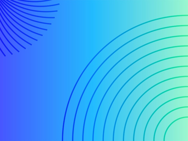 Gradient Color Background Design with Corner Circular Lines Vector Illustration