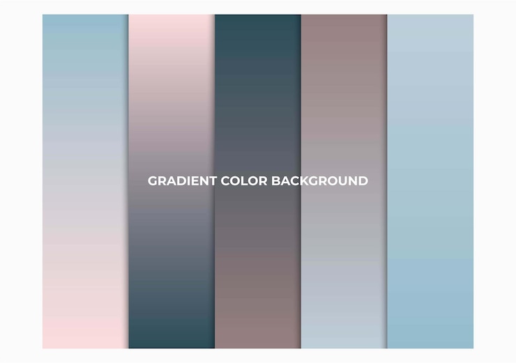 Vector gradient color background template set