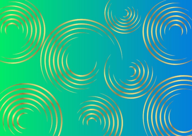 Gradient Color Background with Golden Circle Design