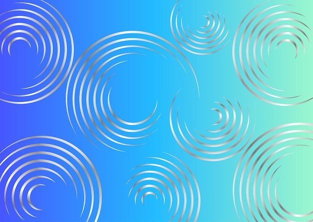 Vector gradient color background with silver circle design