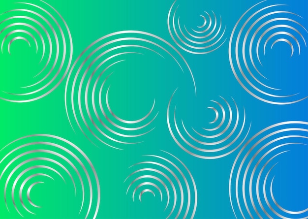 실버 서클 디자인과 함께 그라디언트 컬러 배경
