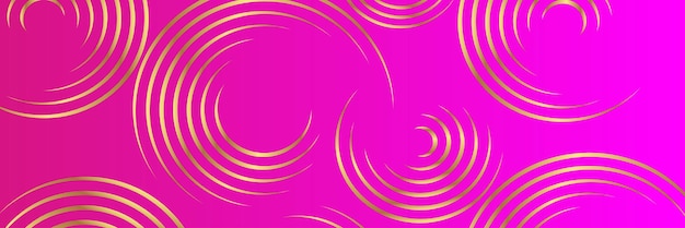 Gradient Color Banner Background with Golden Circle Design