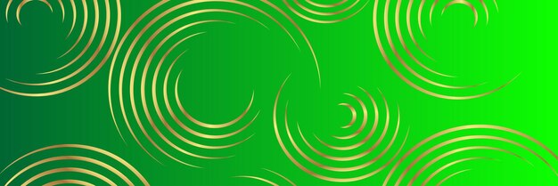 골든 서클 디자인과 함께 그라디언트 컬러 배너 배경