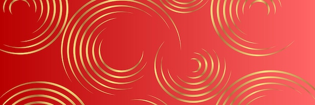 Gradient Color Banner Background with Golden Circle Design